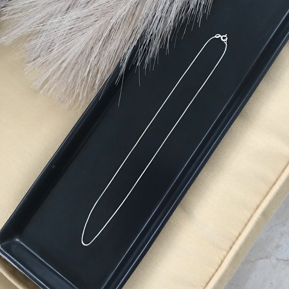 Sterling Silver 18” Box Chain Necklace